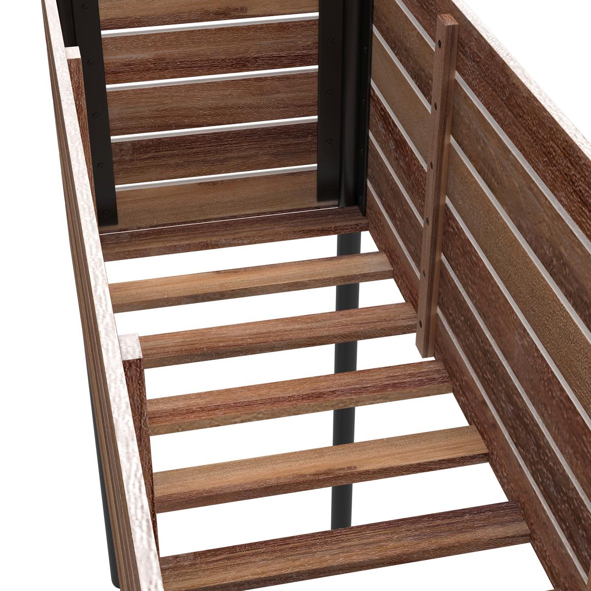 VYVÝŠENÝ ZÁHON CHRISTO 3 - černá/barvy akácie, Natur, kov/dřevo (81,5/75/28cm) - Mömax