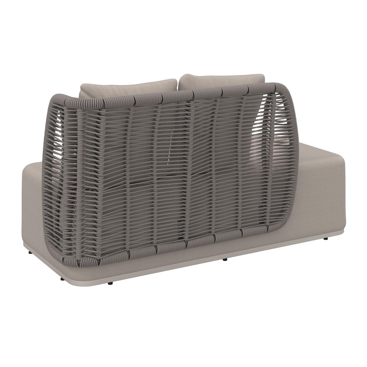 TERASOVÁ SEDACÍ SOUPRAVA MARINO - světle šedá/tmavě šedá, Moderní, kov/textil (153/81/76cm) - Bessagi Garden