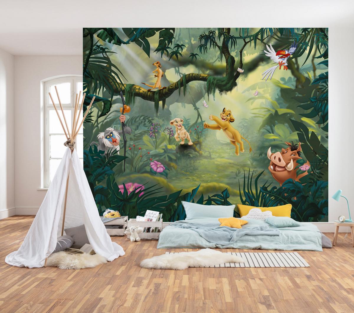 Fototapete Lion King Hakuna Matata - Multicolor, Trend, Papier (350/280cm)