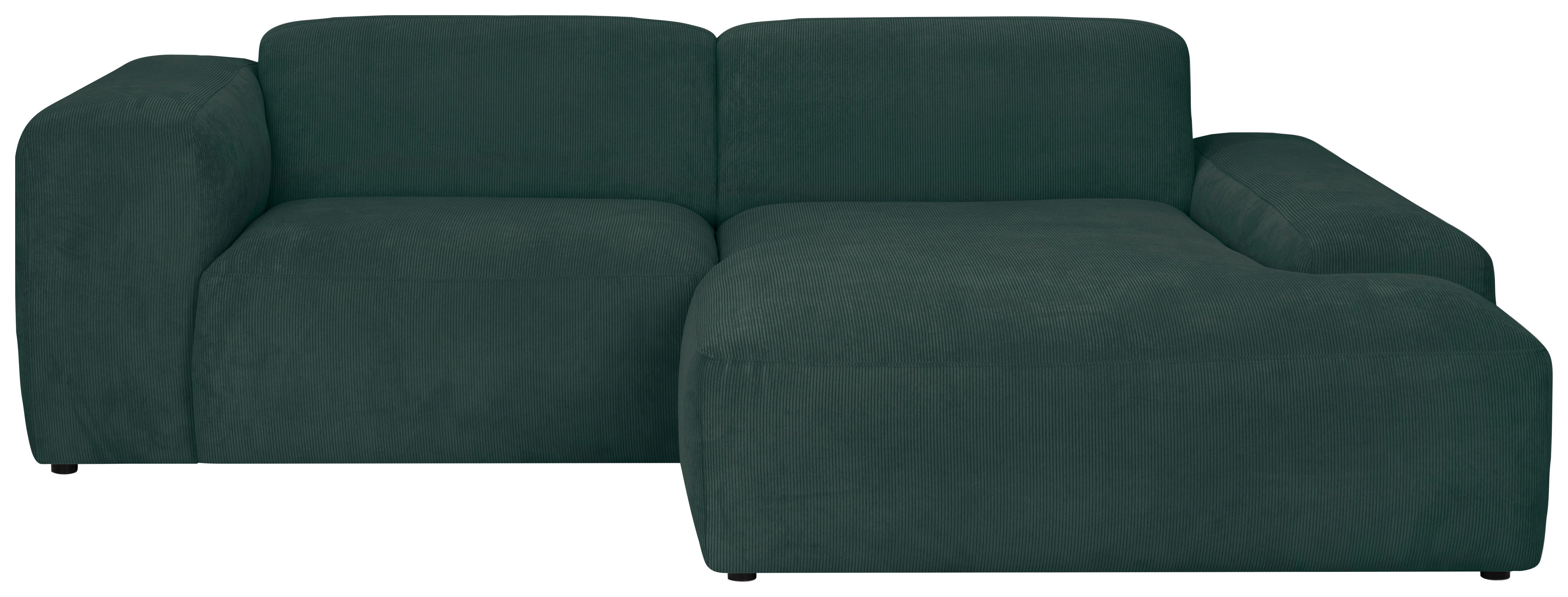 Ecksofa Hannah Grün 252x170 cm - Schwarz/Grün, Design, Textil (252/170cm) - MID.YOU