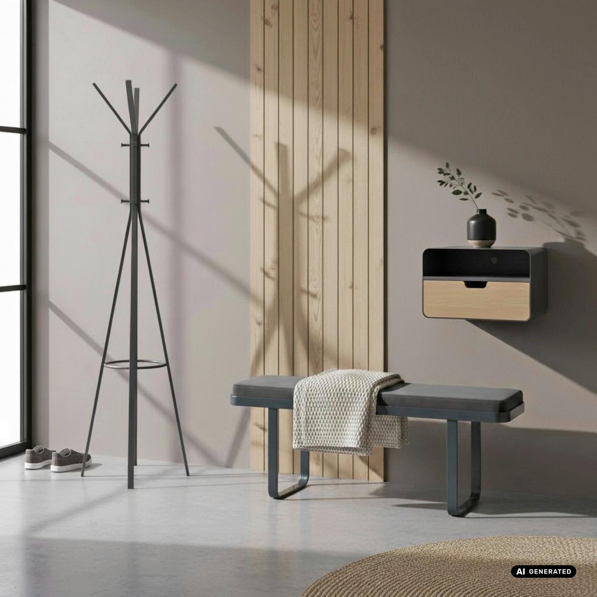 SEDACÍ LAVICE DARIO 2 - antracitová, Konvenční, kov/textil (115/48/36cm)