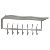 Nástěnná šatna WOHNLING stříbrný - barvy stříbra, Moderní, kov (74,5/29/30cm) - MID.YOU