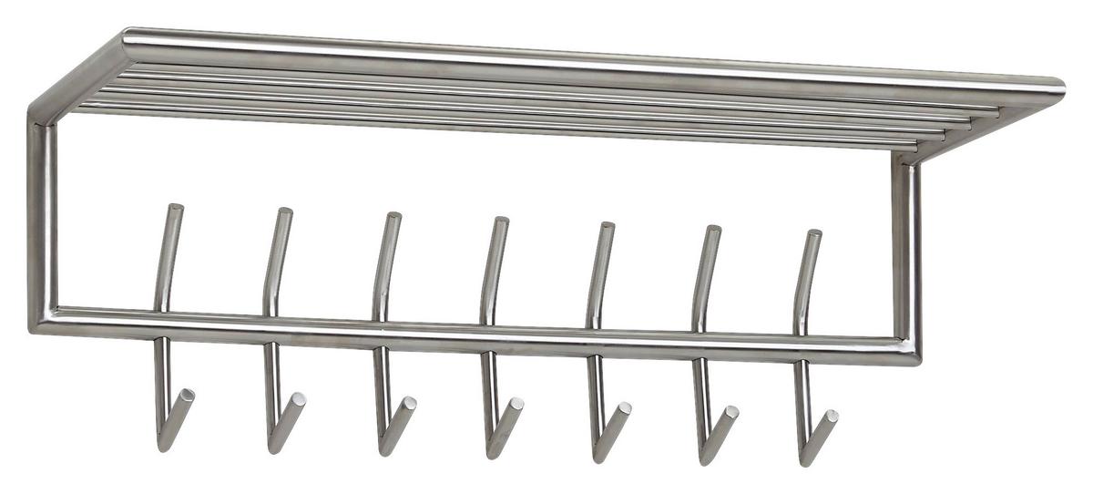 Nástěnná šatna WOHNLING stříbrný - barvy stříbra, Moderní, kov (74,5/29/30cm) - MID.YOU