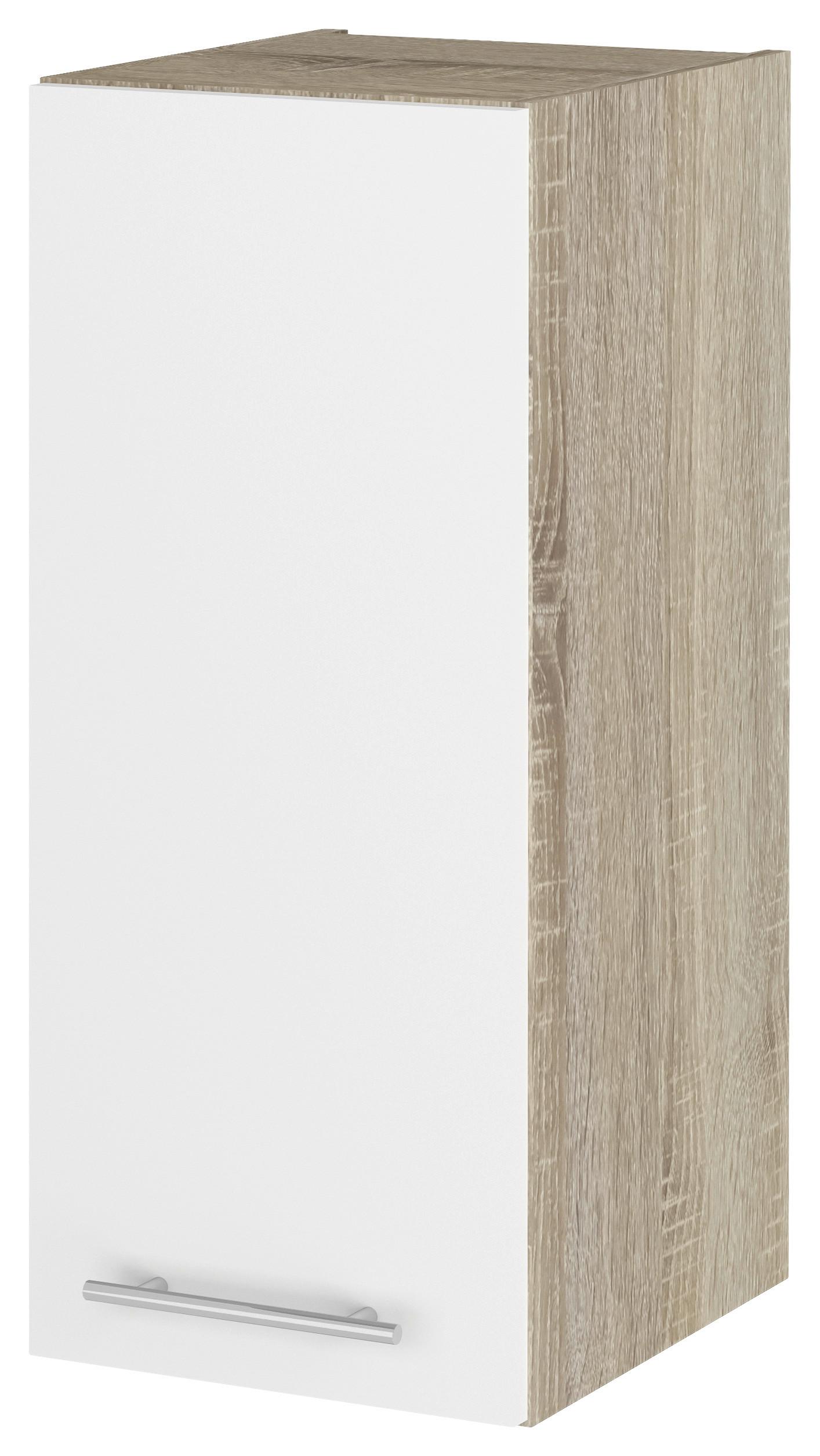 Felsőszekrény Corina - tölgyfa színű/fehér, Modern (30/72,4/34,6cm)