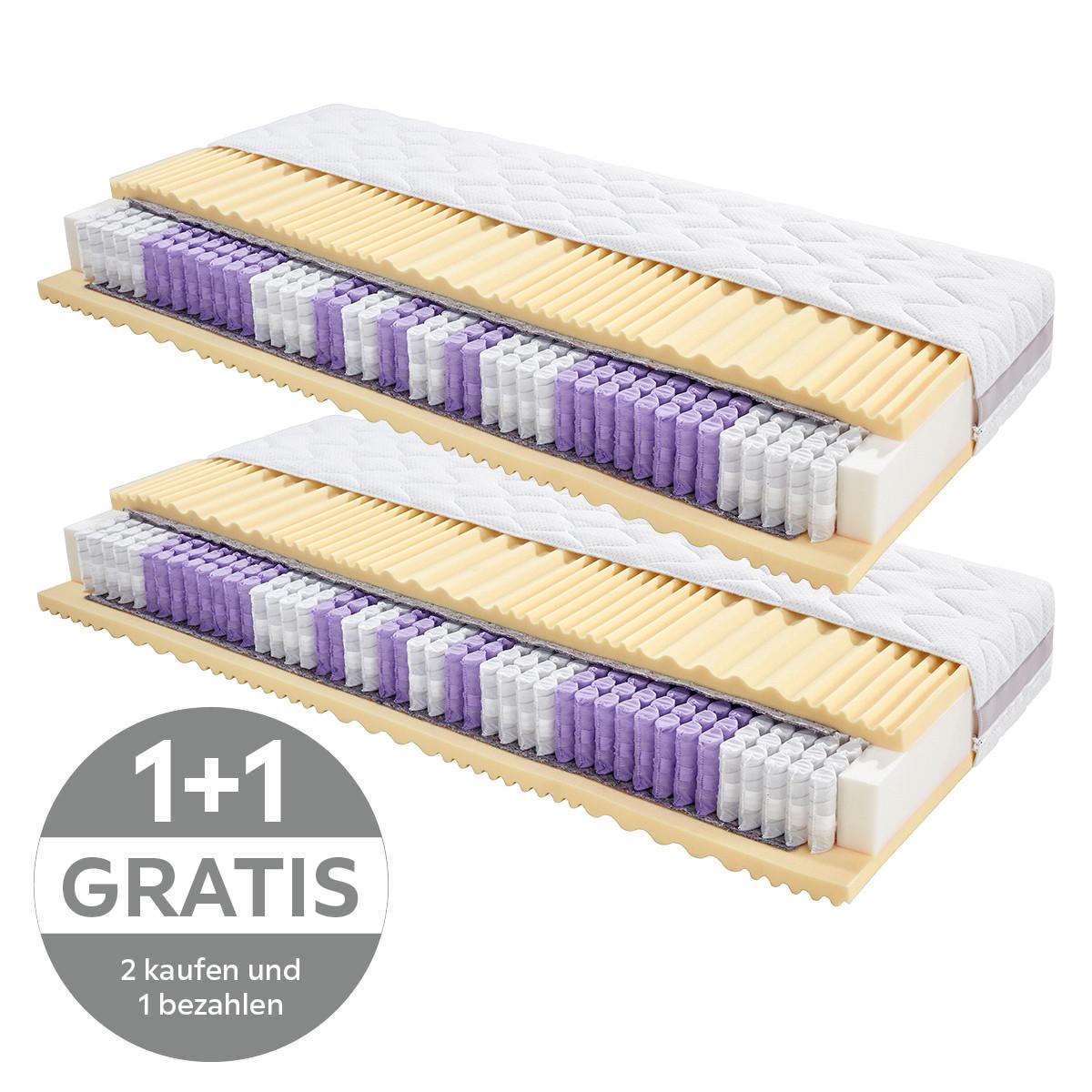 Viscomatratze Visco Dream 90x200cm fest - Weiß, KONVENTIONELL, Textil (90/200cm) - Livetastic