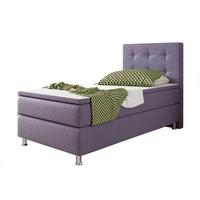 Boxspringbett Mit Topper / Matratze 90x200 Cm Köln - Lila/Silberfarben, KONVENTIONELL, Textil (90/115/210cm) - MID.YOU