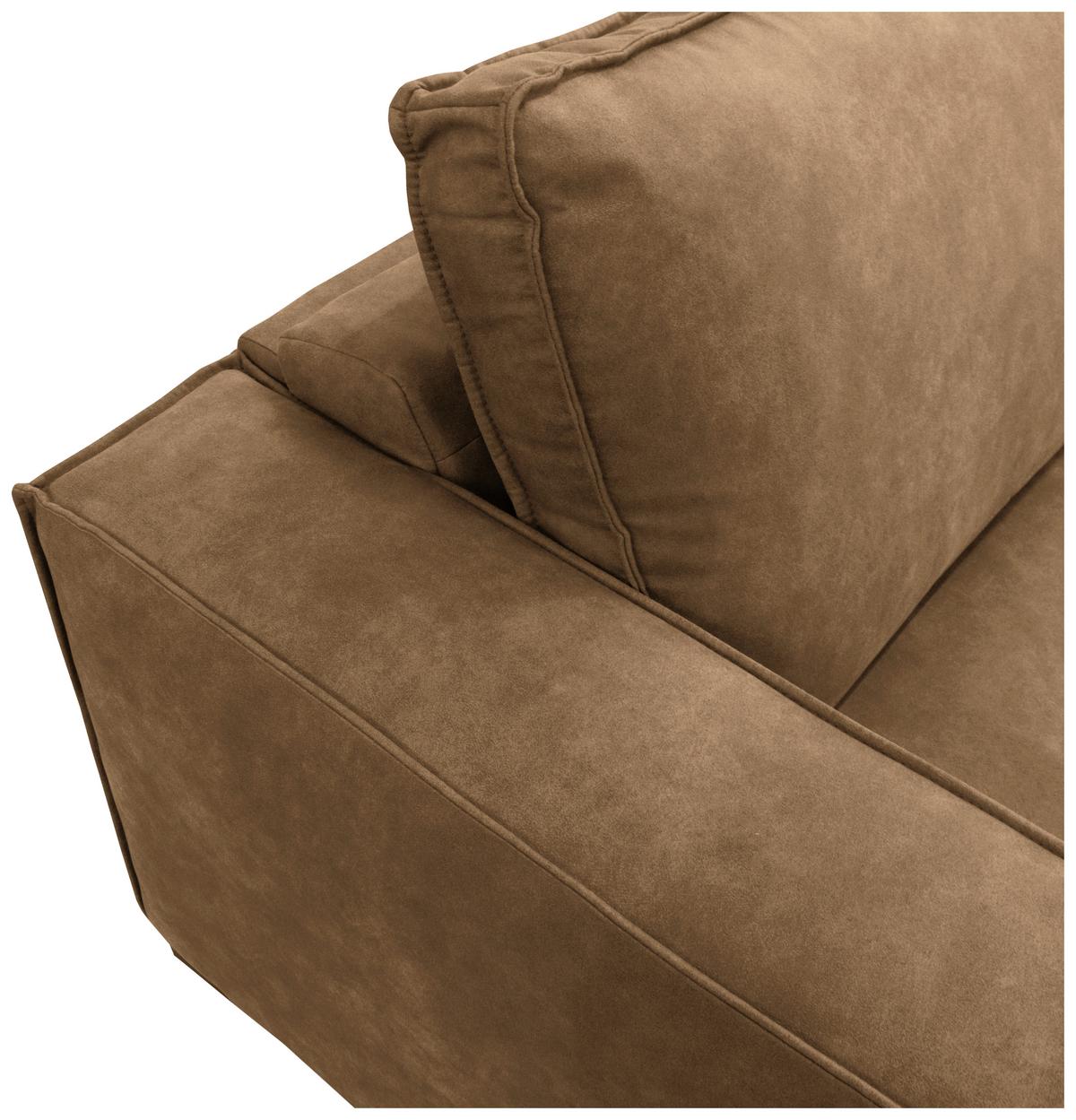 Schlafsofa Texas Braun Mikrofaser, B: 203 Cm - Dunkelbraun/Braun, Design, Textil (203/85/99cm) - MID.YOU