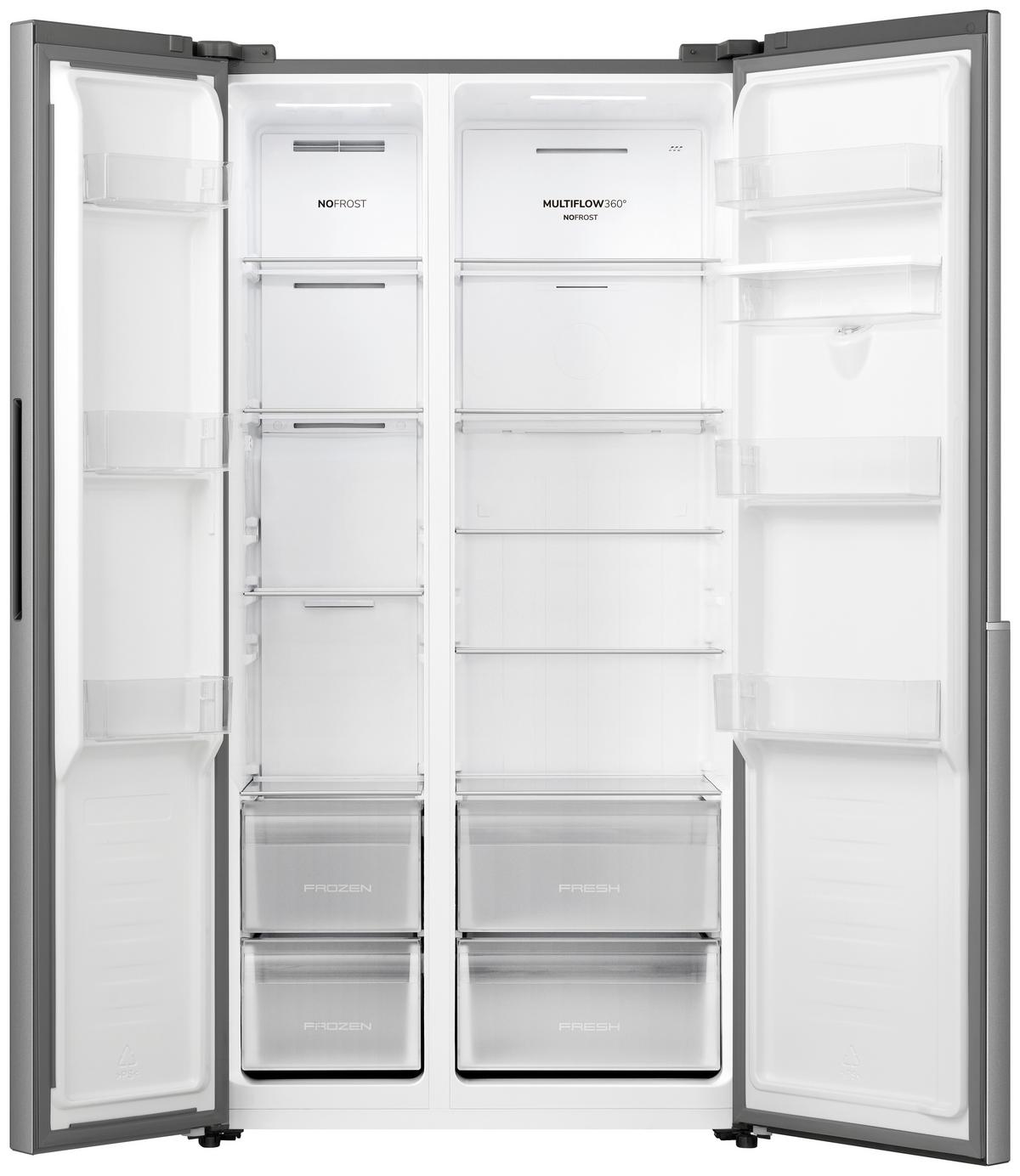 Side-by-side "nrs9e4xwd" No Frost Plus, Wasserspender - Edelstahlfarben, Basics (91,1/178,6/61,5cm) - Gorenje