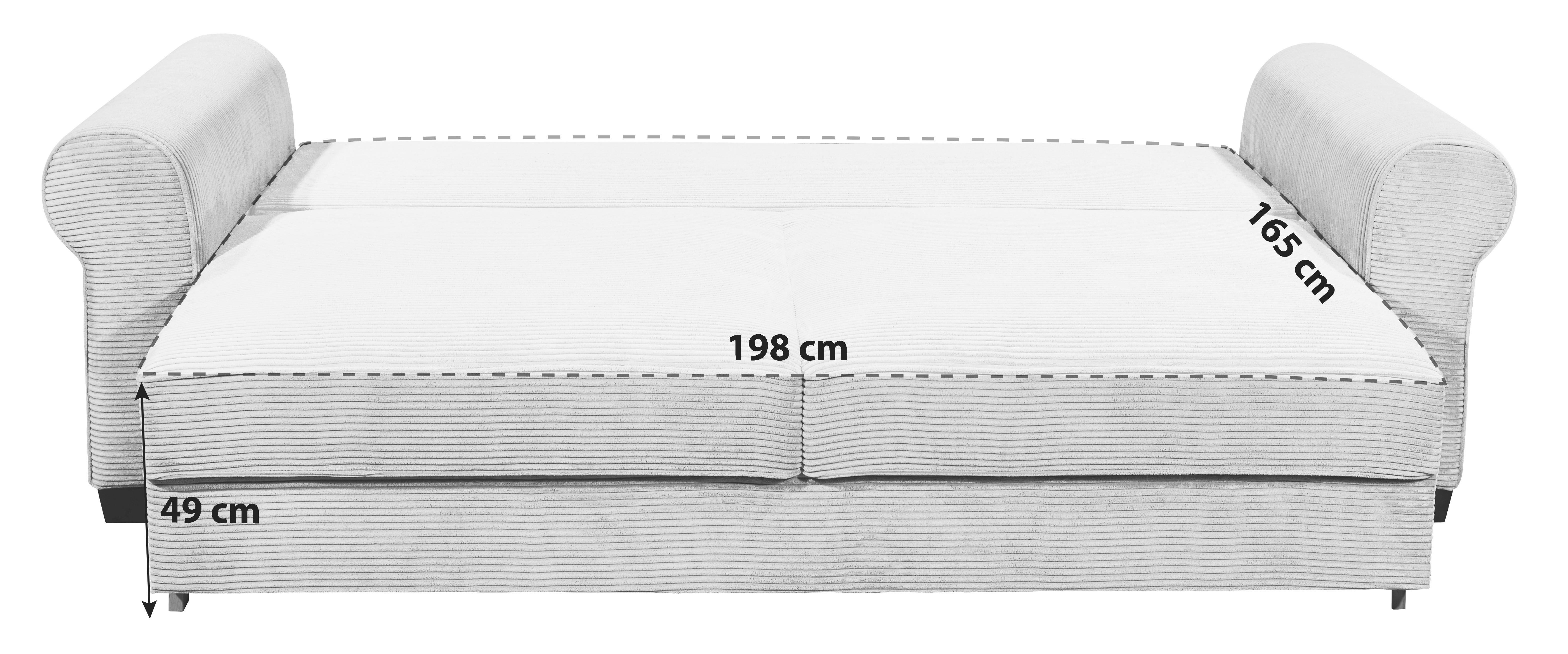 2-sitzer-sofa Mit Schlaffunktion Maureen B:247cm - Gelb/Schwarz, KONVENTIONELL, Textil (247/95/125cm) - MID.YOU