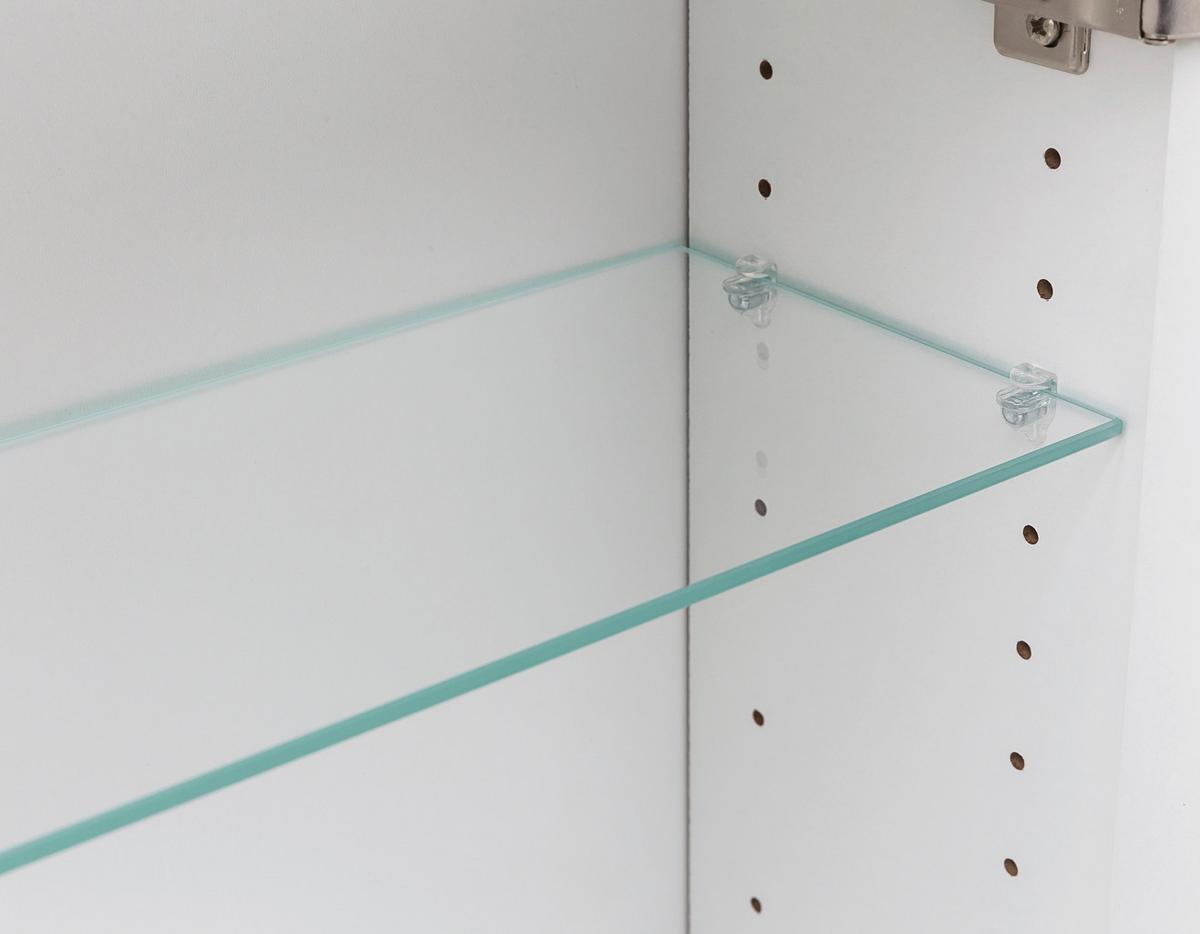 Spiegelschrank Pienza mit Led 3-Türig, Weiß - Weiß, Basics, Glas/Holzwerkstoff (100/64/20cm) - Held
