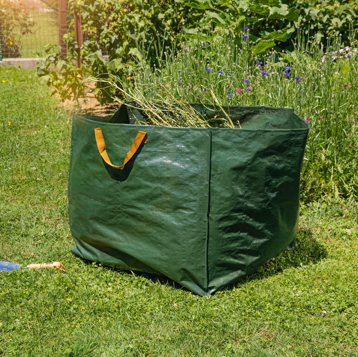 Gartenabfallsack 225 L Faltbar Kunststoff 90x50x50 cm Grün - Grün, Basics (225l)