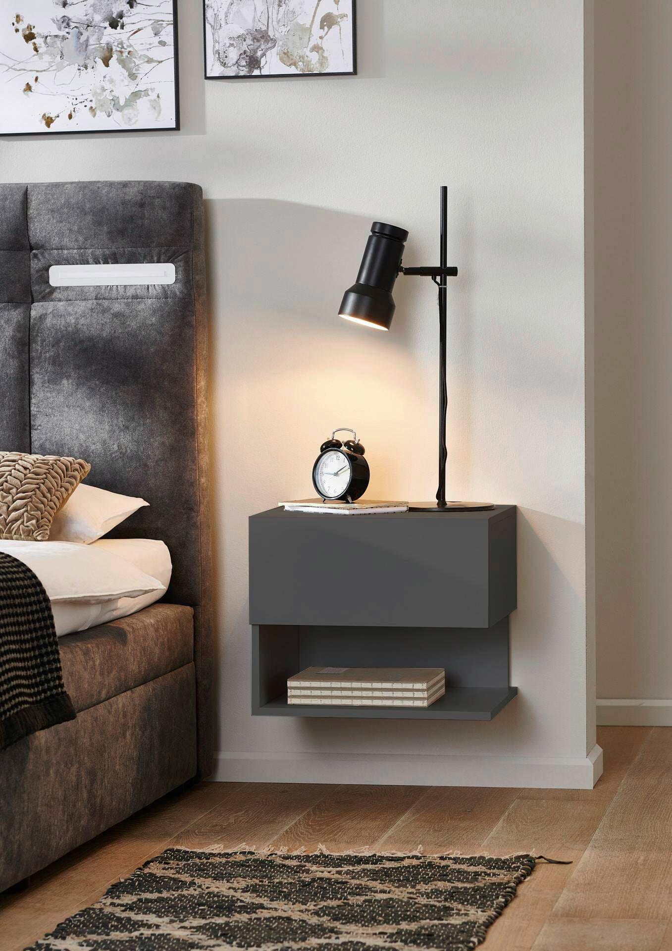 Nachttisch Faro, Anthrazit B: 44 Cm - Anthrazit, MODERN, Holzwerkstoff (44/37/40cm) - MID.YOU