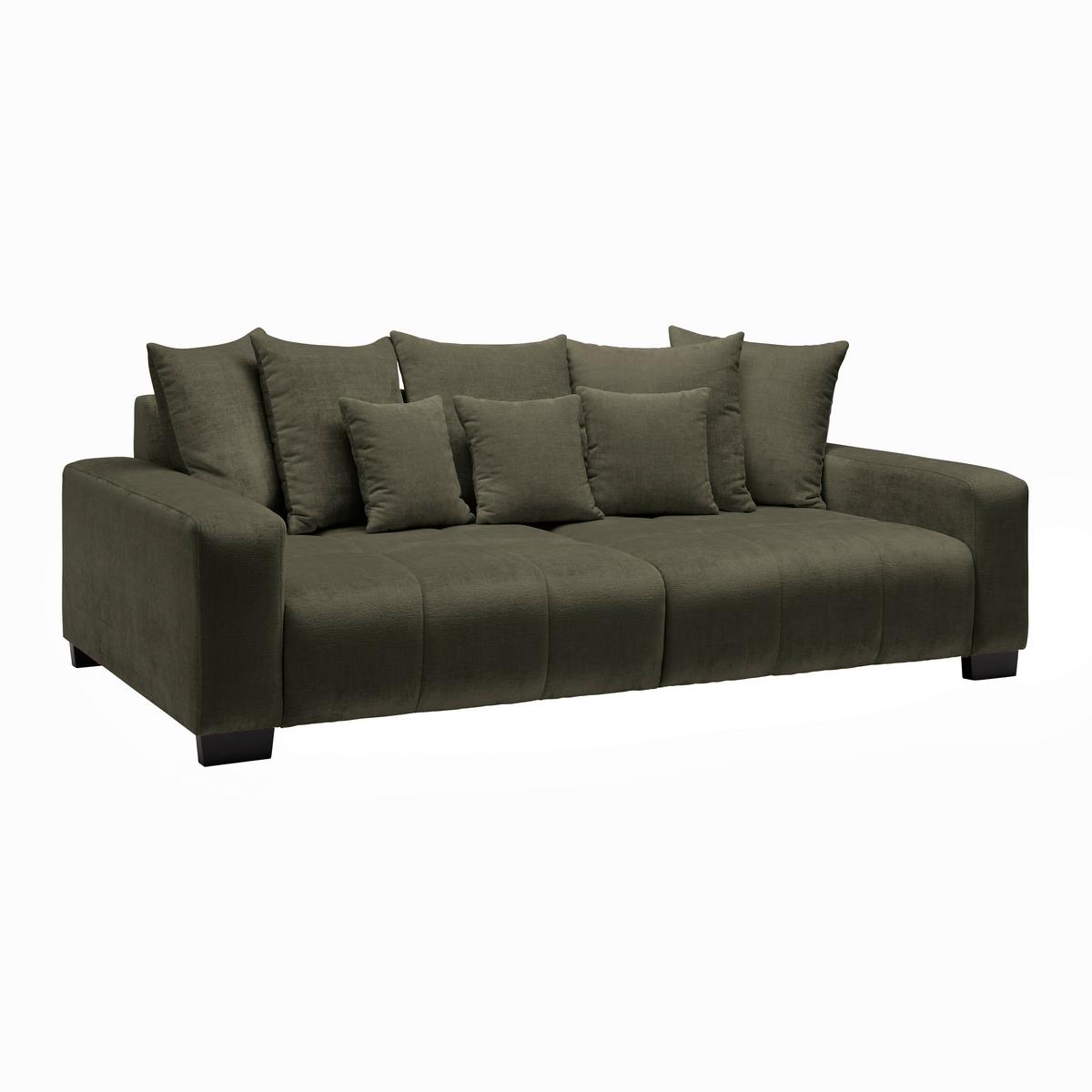 Velká pohovka MATTEO, olivově zelená tkanina LEGACY - černá/olivově zelená, Moderní, dřevo (246/93/124cm)