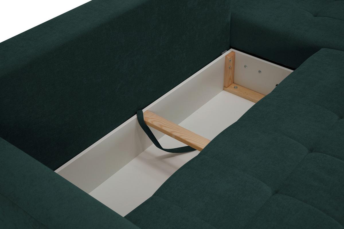 Ecksofa Asti Petrol S: 232x141 Cm - Petrol, Design, Textil (232/141cm) - MID.YOU