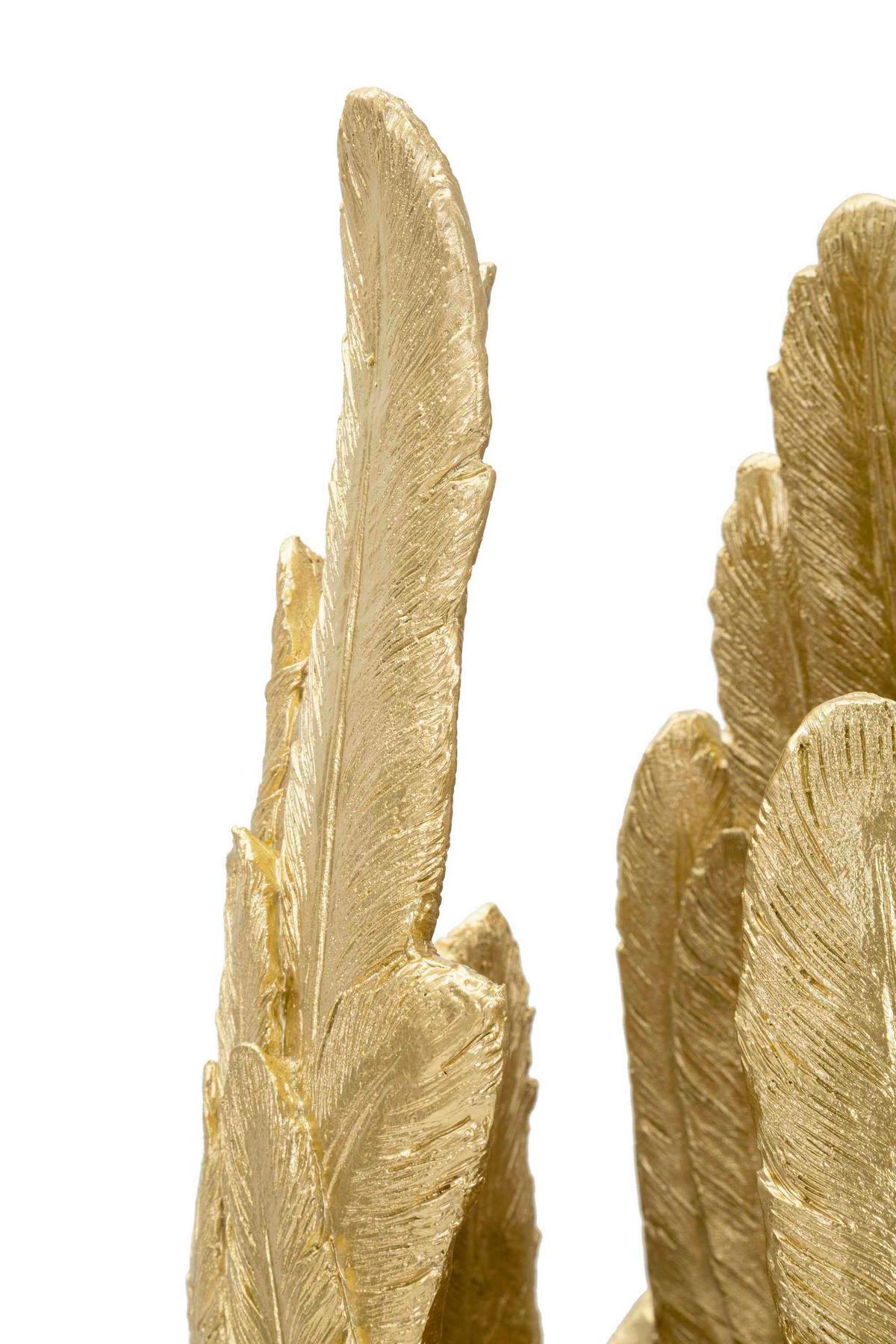Vase Feathers Goldfarben B: 34,5 Cm - Goldfarben, Basics, Kunststoff (34.5/91/34cm)