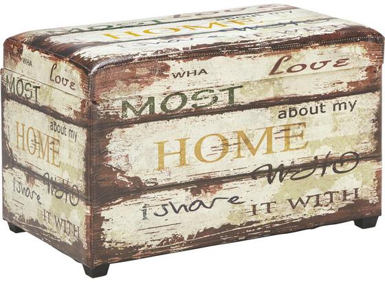 Truhla Home - Multicolor, dřevo/textil (65/42/40cm) Truhla Home - Multicolor, dřevo/textil (65/42/40cm)