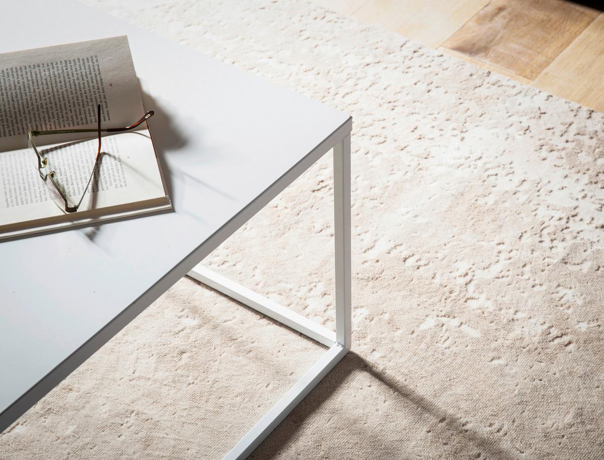 Couchtisch Schwarz L: 60 Cm - Weiß, Design, Metall (60/60/40cm) - MID.YOU