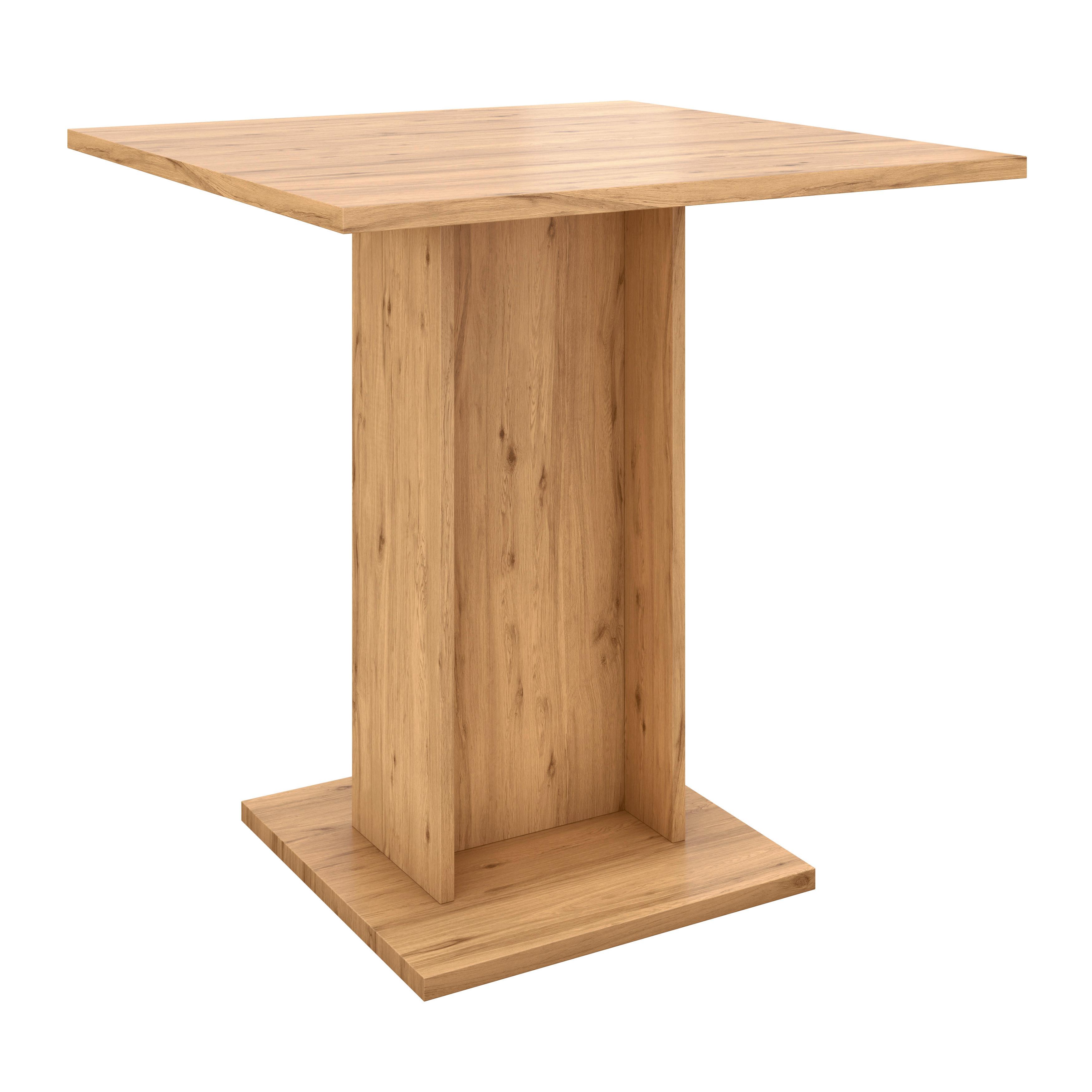 Esstisch Lüdge Artisan Eiche Dekor, B: 75cm - Eiche Artisan, ROMANTIK / LANDHAUS, Holzwerkstoff (75/76/75cm)