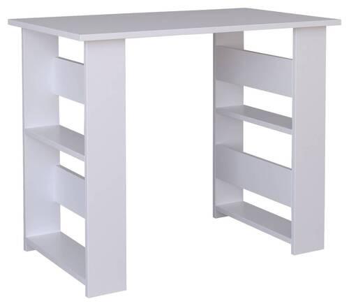 Schreibtisch Efilo Weiß B. 56 cm - Weiß, MODERN, Holzwerkstoff (90/56/74cm) - MID.YOU