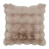 Kožušinový vankúš Bella, 45/45cm, sivohnedá - taupe, Modern, textil (45/45cm) - Premium Living