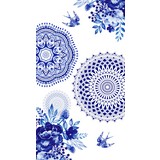 Strandtuch ca. 100/180cm Blau/Weiß - Blau/Weiß, Basics, Textil (100/180cm)