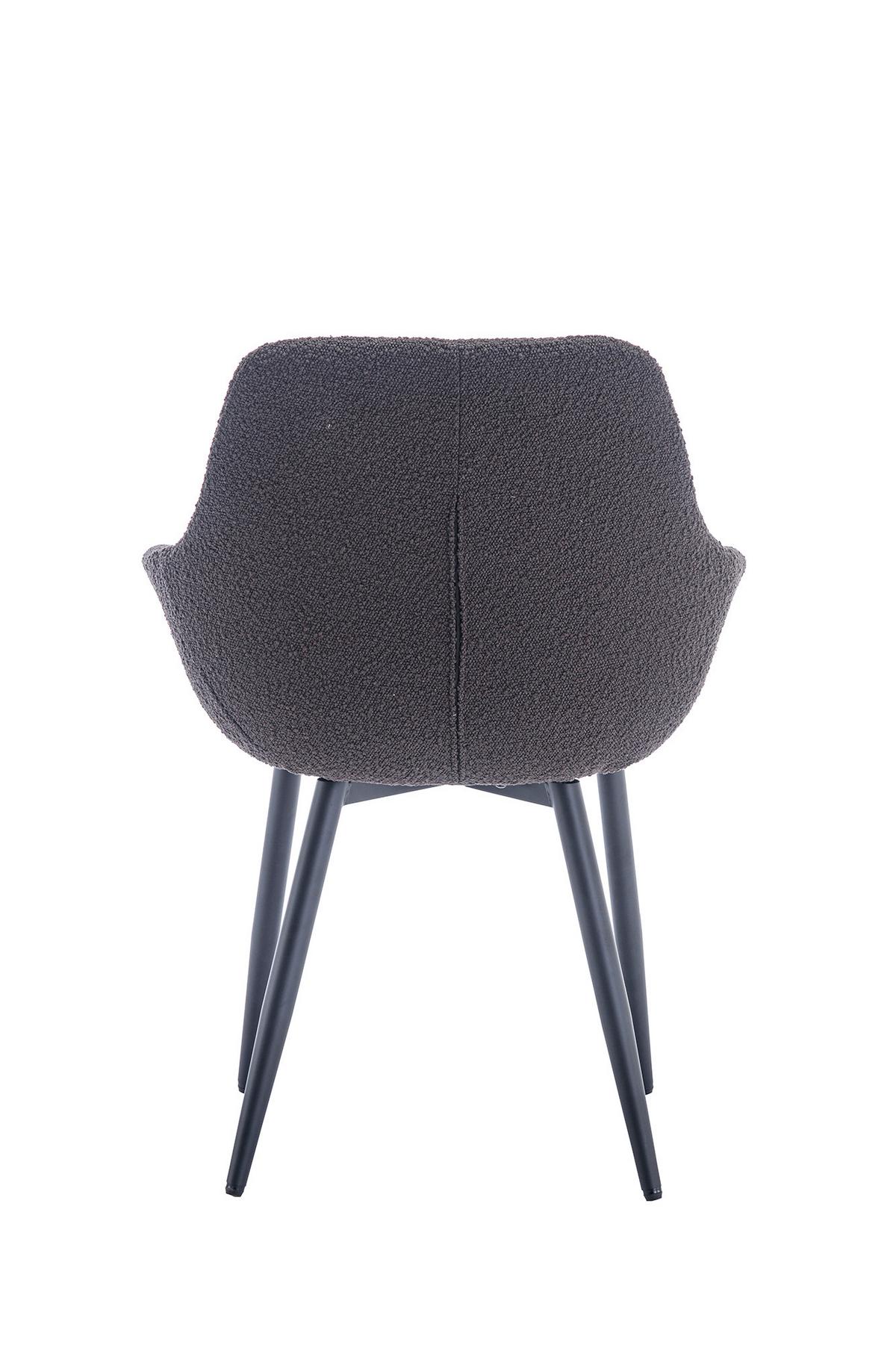 Stuhl-Set Anthrazit B: 64 cm - Anthrazit/Schwarz, MODERN, Textil/Metall (64/86/59cm) - Livetastic