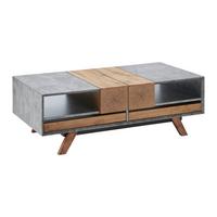 Konferenčný stolík CASPER - sivá/farba duba, Modern, drevo (120/60/42cm) - Modern Living