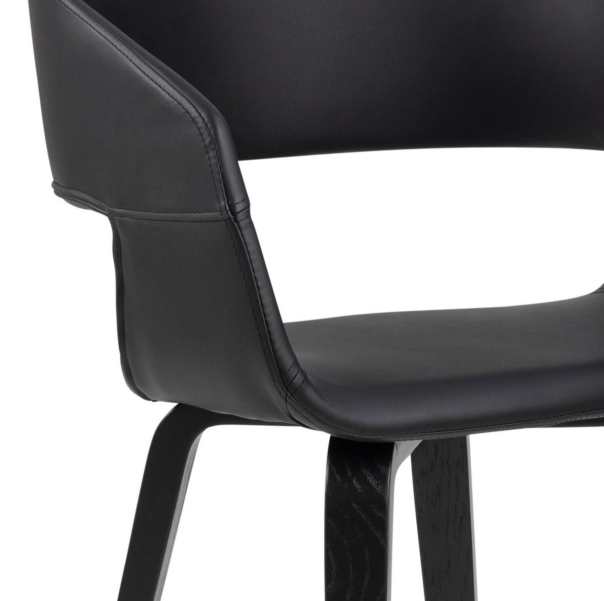 Armlehnstuhl Nova Schwarz - Schwarz, Trend, Holz/Textil (52/77,5/53cm) - MID.YOU
