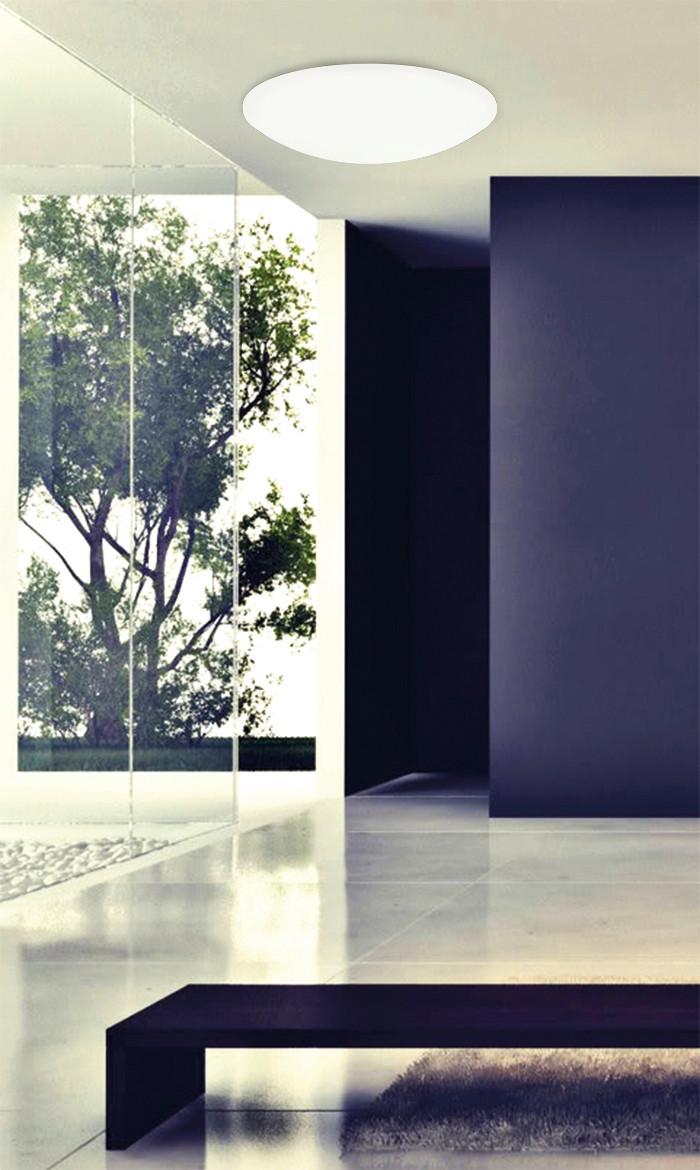 LED-Deckenleuchte Ø 60 cm dimmbar mit Memory-Funktion - Weiß, Basics, Kunststoff/Metall (60/15cm) - Näve