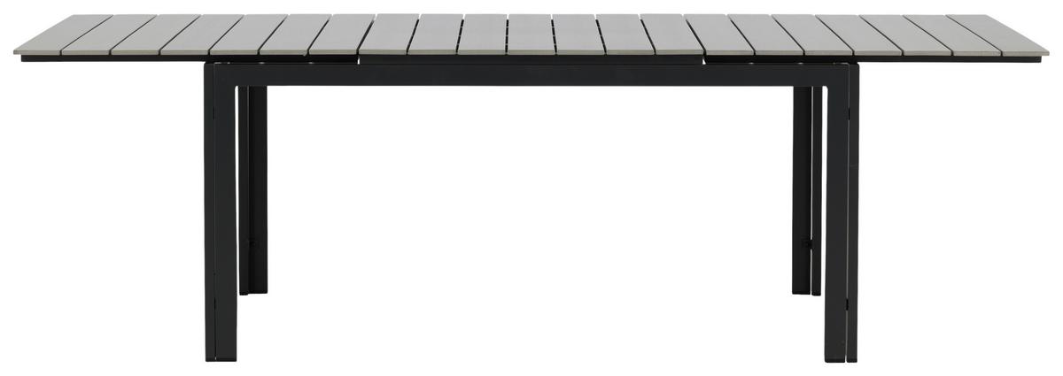 Gartentisch Levels Aluminium L 160 cm - Schwarz/Grau, KONVENTIONELL, Metall (160/100/75cm) - Gardenson