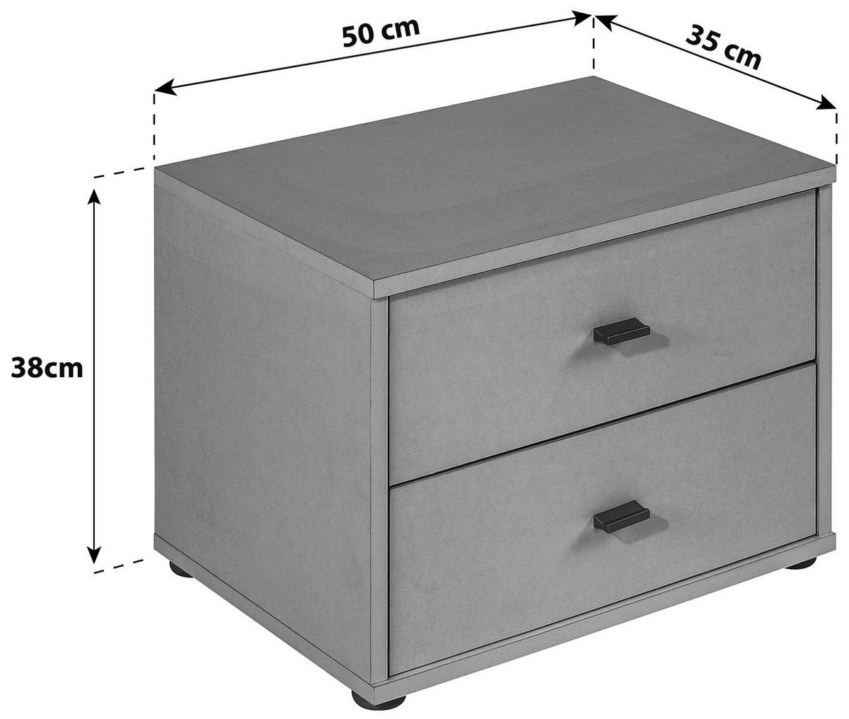 Éjjeliszekrény 4-You - világosszürke/fehér, Konventionell, faalapú anyag (50/38,1/35,2cm) - Best Price