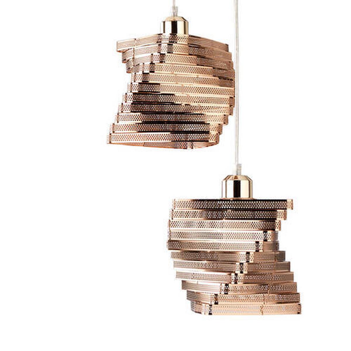 Hängeleuchte 4841/S3r - Kupferfarben, Design, Metall (44/120cm)