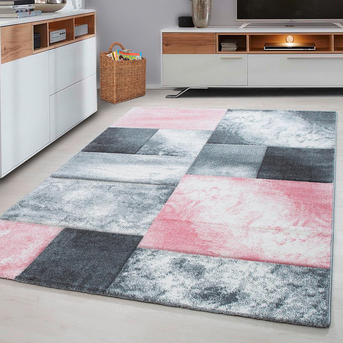 Flachwebteppich Hawaii - Pink, Design, Textil (280/370cm) - Novel