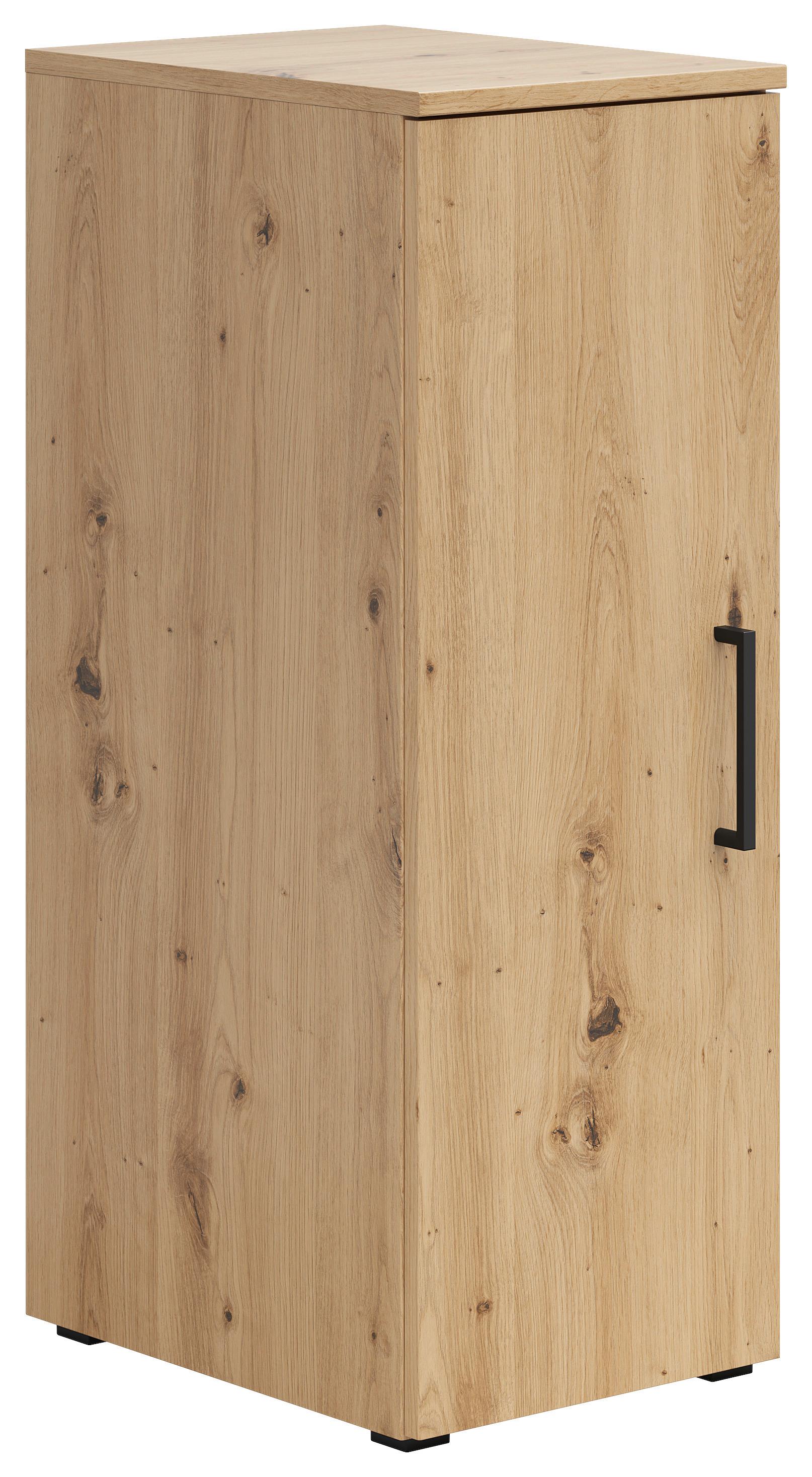 Skriňa Cabinet š: 30 cm - čierna/dub artisan, Modern, kompozitné drevo/plast (30/83/40cm)