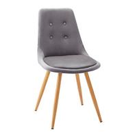 Jídelní židle IRIS - barvy dubu/tmavě šedá, Moderní, kov/textil (49/87/55cm) - Modern Living