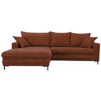 Ecksofa Armilla Rostfarben S: 174x2725 cm - Rostfarben/Schwarz, Design, Textil (174/272cm) - MID.YOU