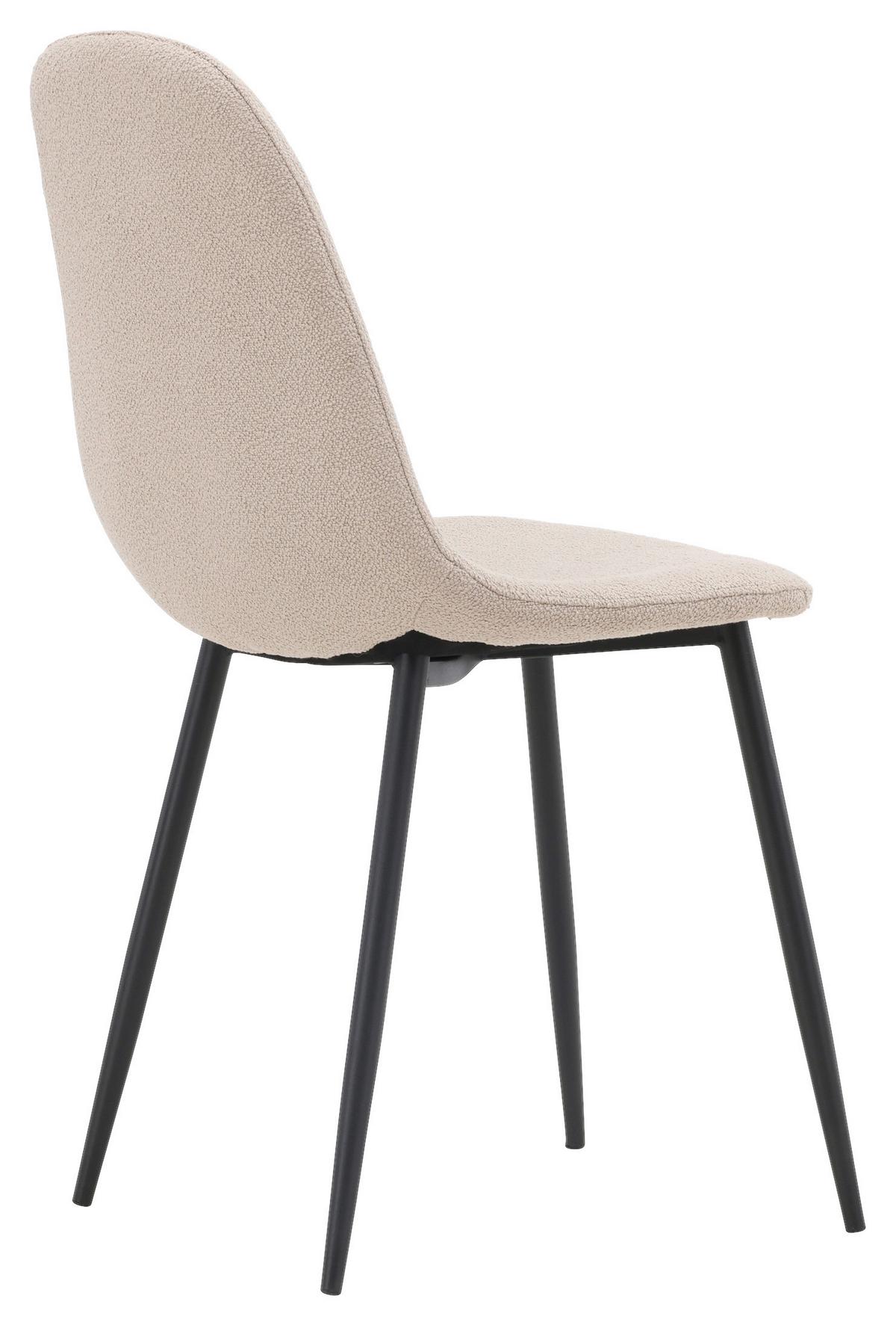 Stuhl-Set Polar - Beige/Schwarz, Design, Textil/Metall (45/90/52cm) - Livetastic