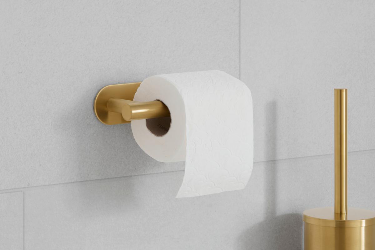 Držiak na toaletný papier TURBO-LOC -SB- - zlatá, Lifestyle, kov (16/4,5/7cm) - Mömax
