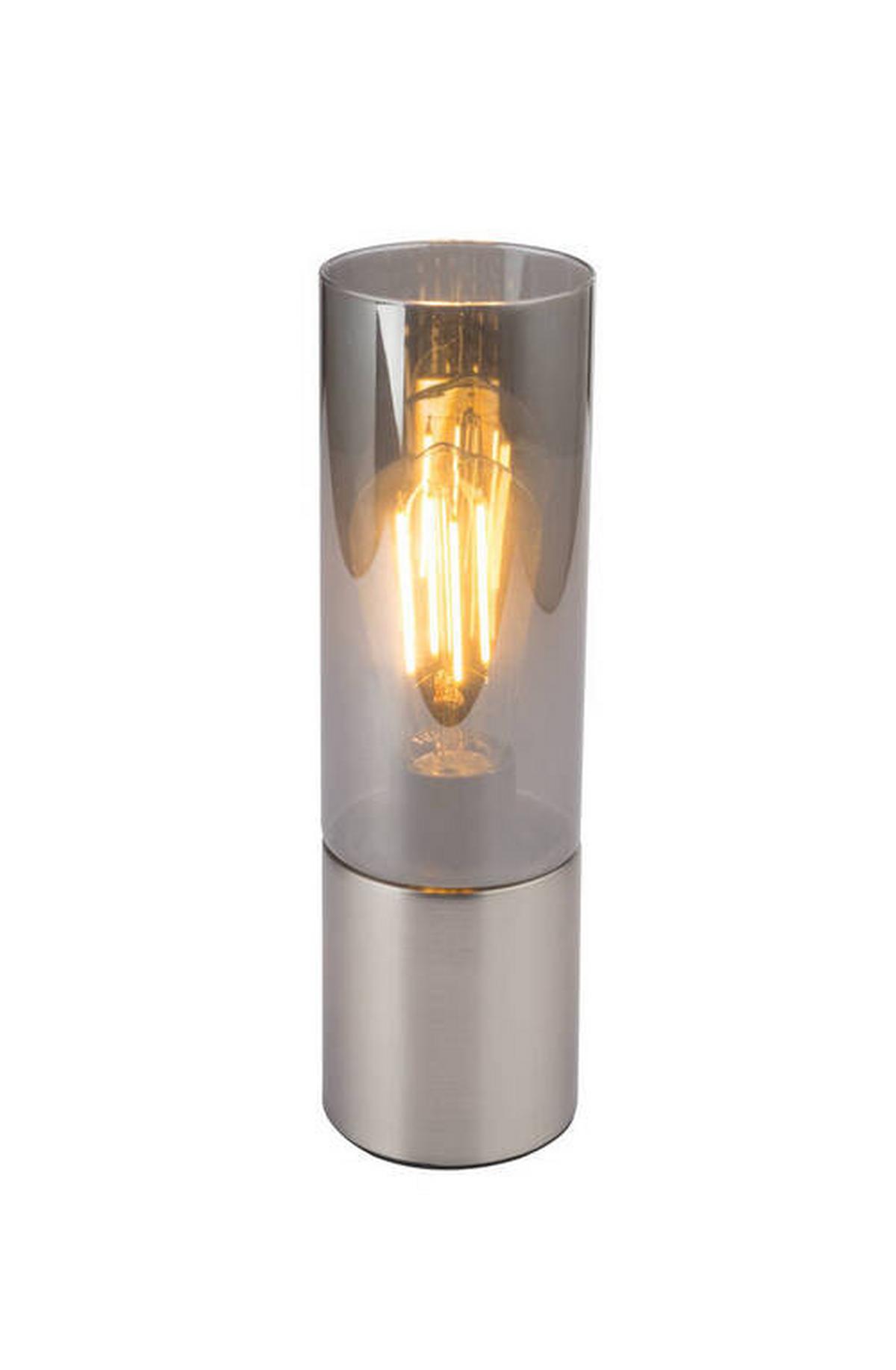 Tischlampe Annika Nickelfarben Touch-Funktion - Grau/Nickelfarben, Basics, Glas/Metall (9/30cm) - Globo