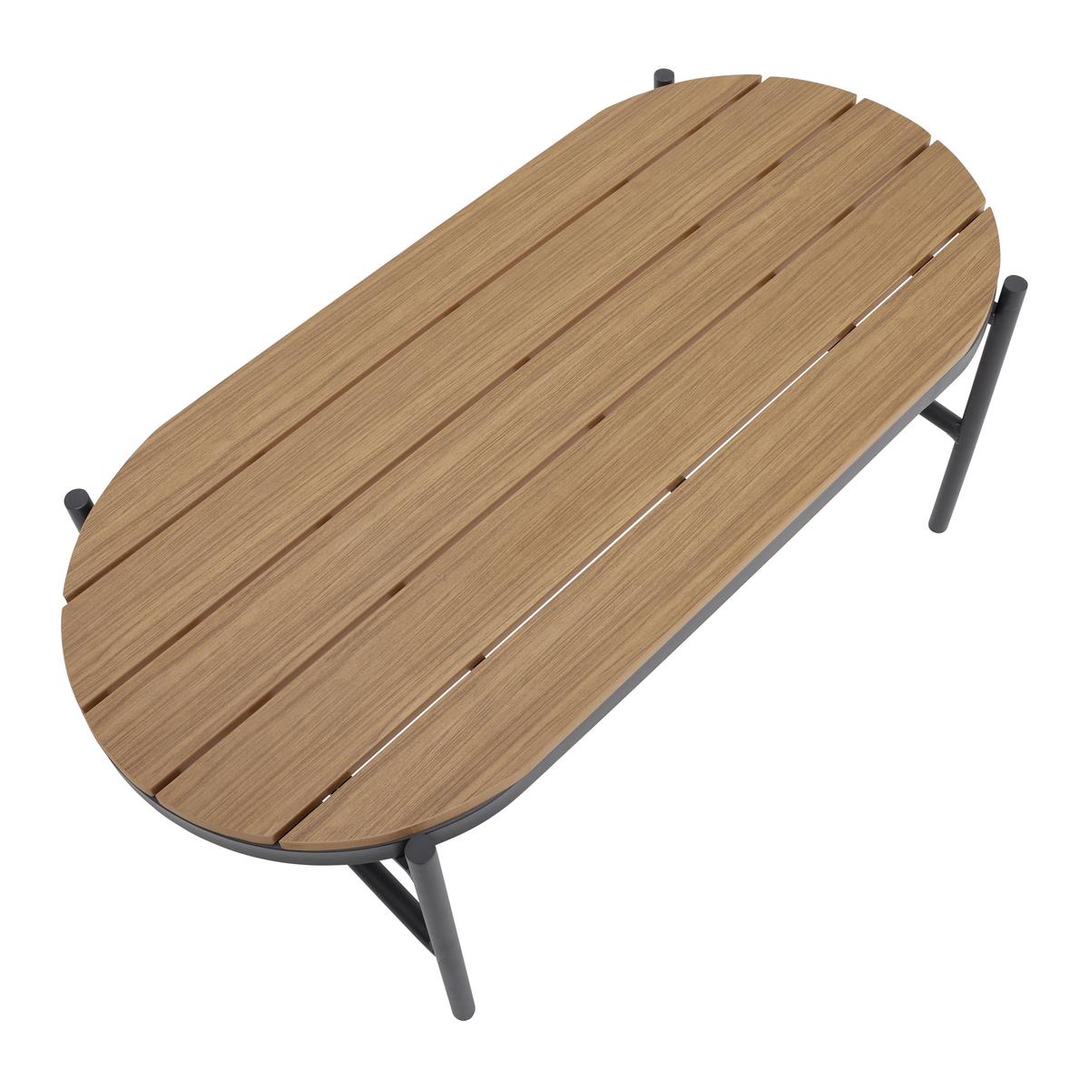 Zahradní sedací souprava ZOPHIA - šedá/černá, Moderní, kov/textil (294/68/77cm) - Bessagi Garden