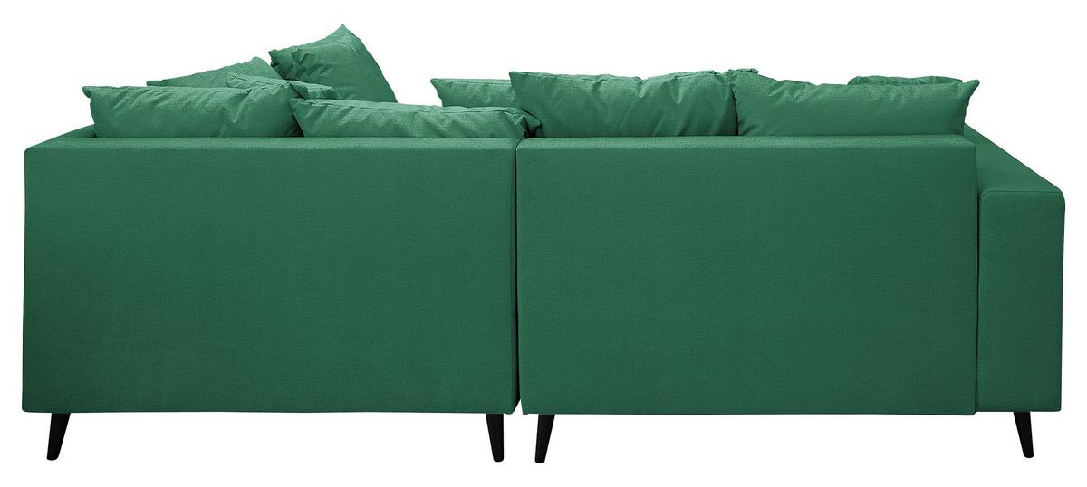 Ecksofa Pruno, Grün S: 247x174 Cm - Schwarz/Grün, Design, Textil (247/174cm) - MID.YOU