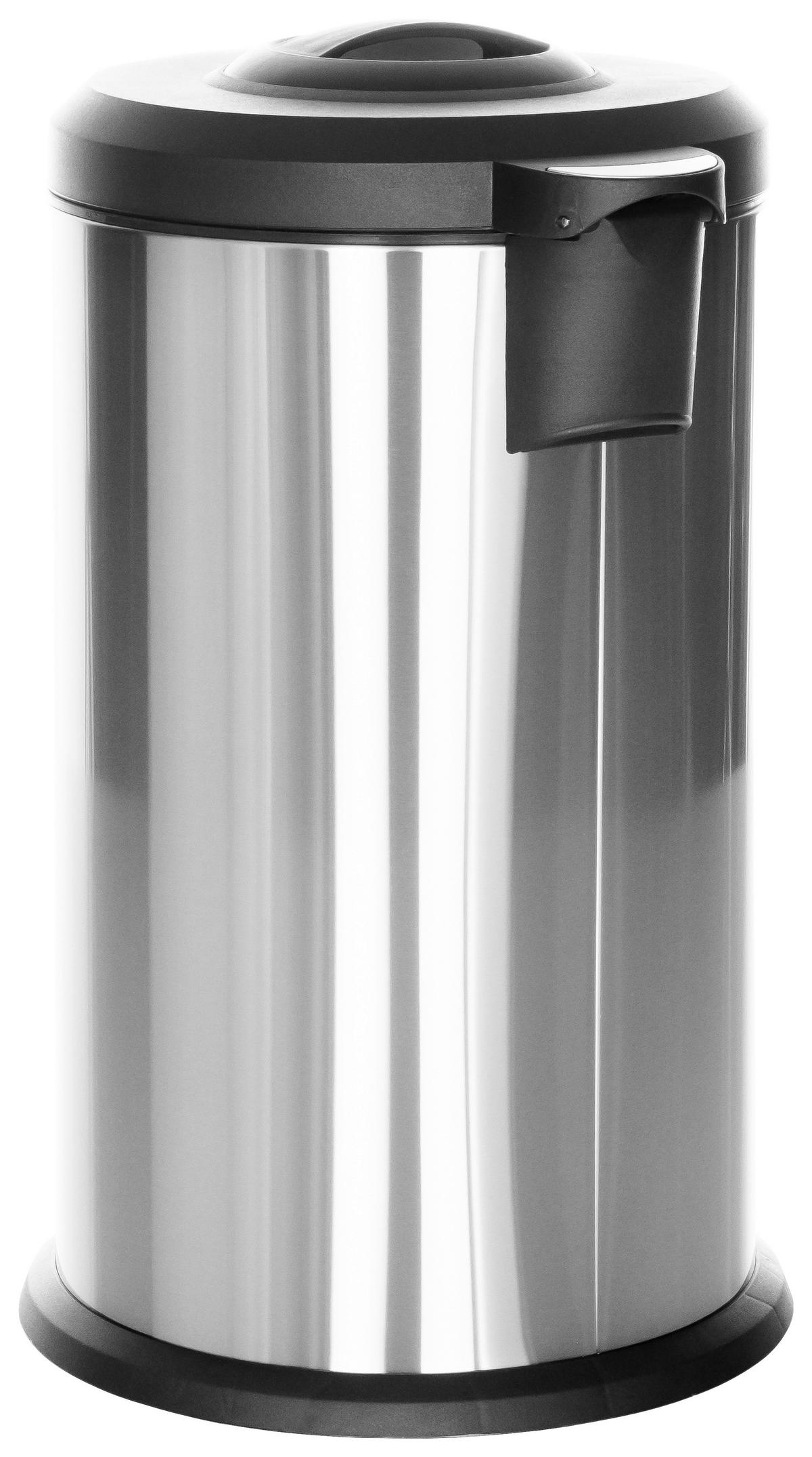 Abfallsammler Clean X - Silberfarben/Schwarz, Basics, Kunststoff/Metall (38/62-96/38cm) - MID.YOU