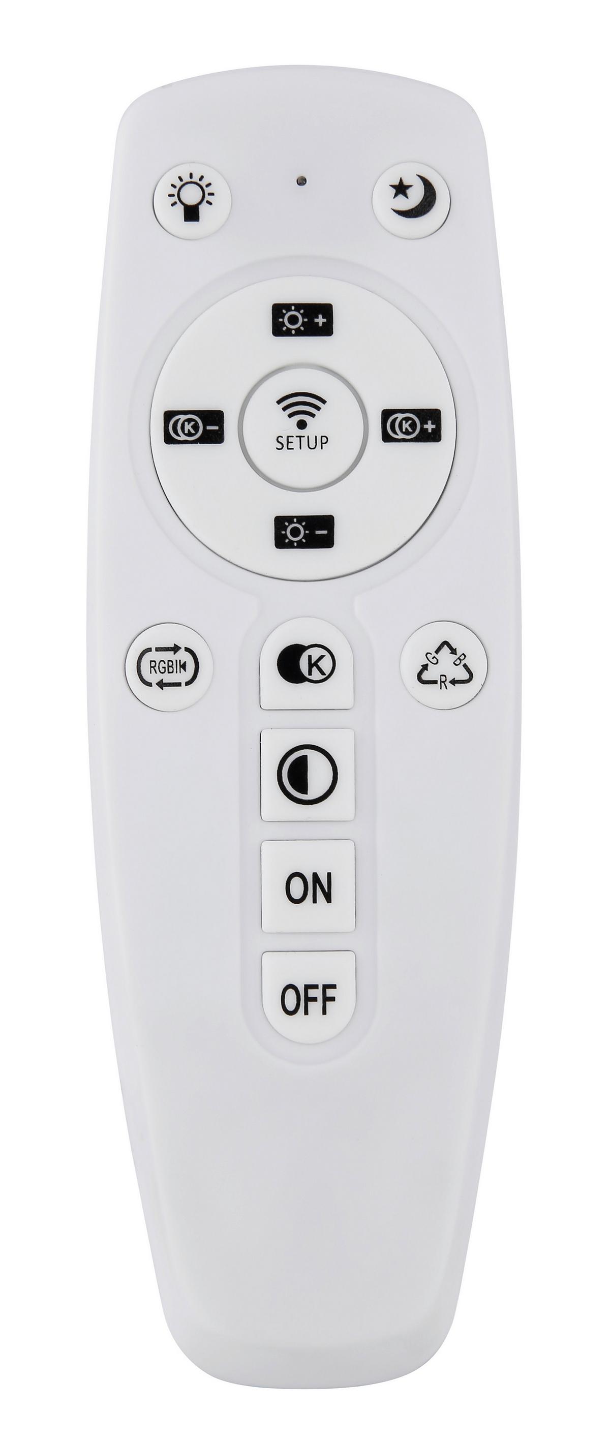 LED-Deckenleuchte 48044  Janice - Opal/Weiß, Design, Kunststoff/Metall (49/7cm) - Globo