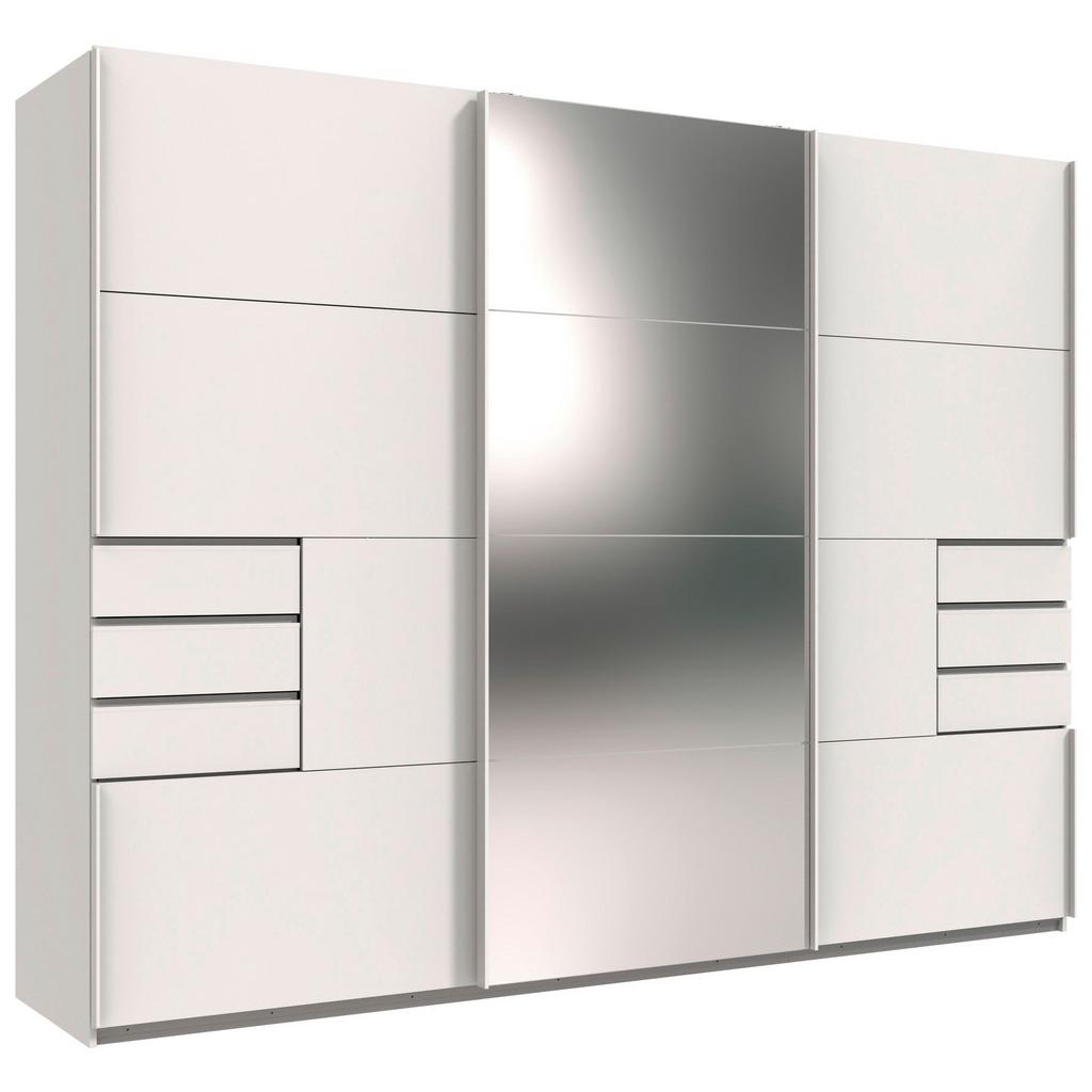 Schwebetürenschrank mit Spiegel 270cm Saigon Weiß