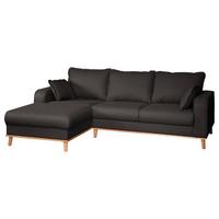 Ecksofa Beata Dunkelgrau S: 150x230 cm - Wengefarben/Dunkelgrau, Design, Textil (150/230cm) - Livetastic