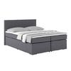Postel Boxspring NERO PL: 160/200 cm, hnědá - barvy chromu/antracitová, Konvenční, kov/textil (160/200cm)