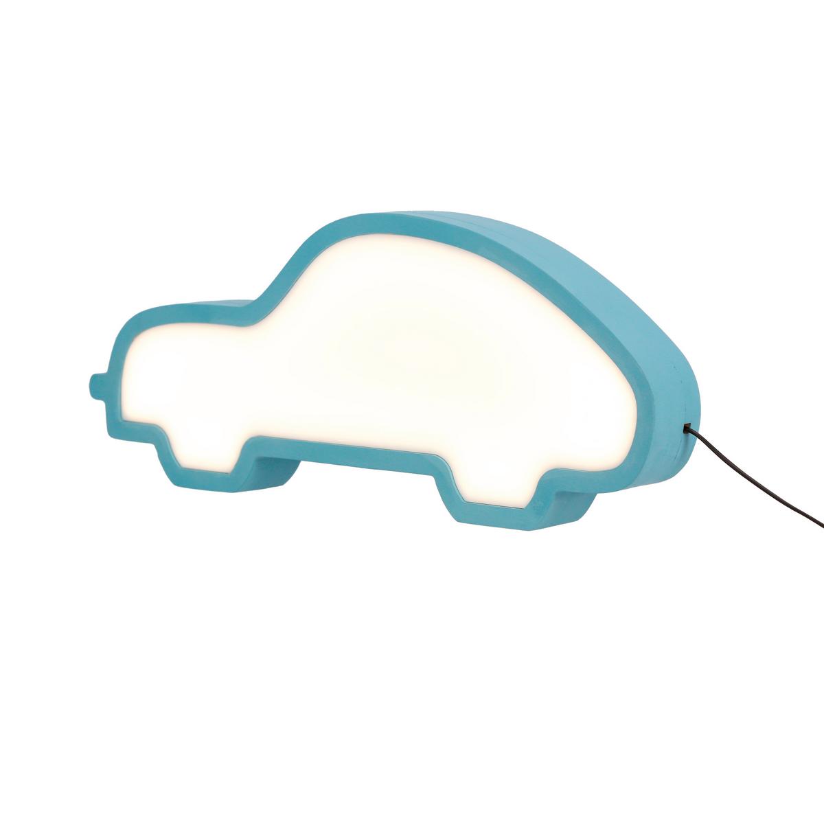 Kindertischleuchte 41-11695 Car - Blau, Basics, Holzwerkstoff/Kunststoff (35/3.5/14cm)