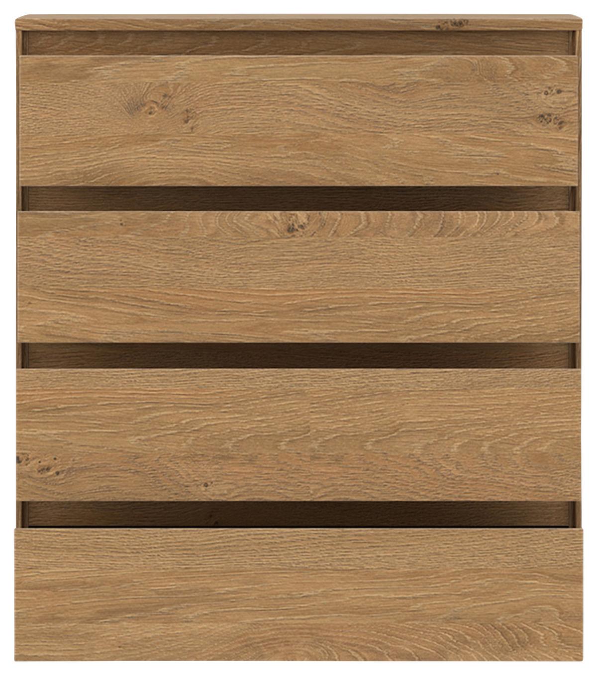 Kommode Calzado Steineiche B: 75cm - Eichefarben/Schwarz, MODERN, Holzwerkstoff (75/85/35cm)