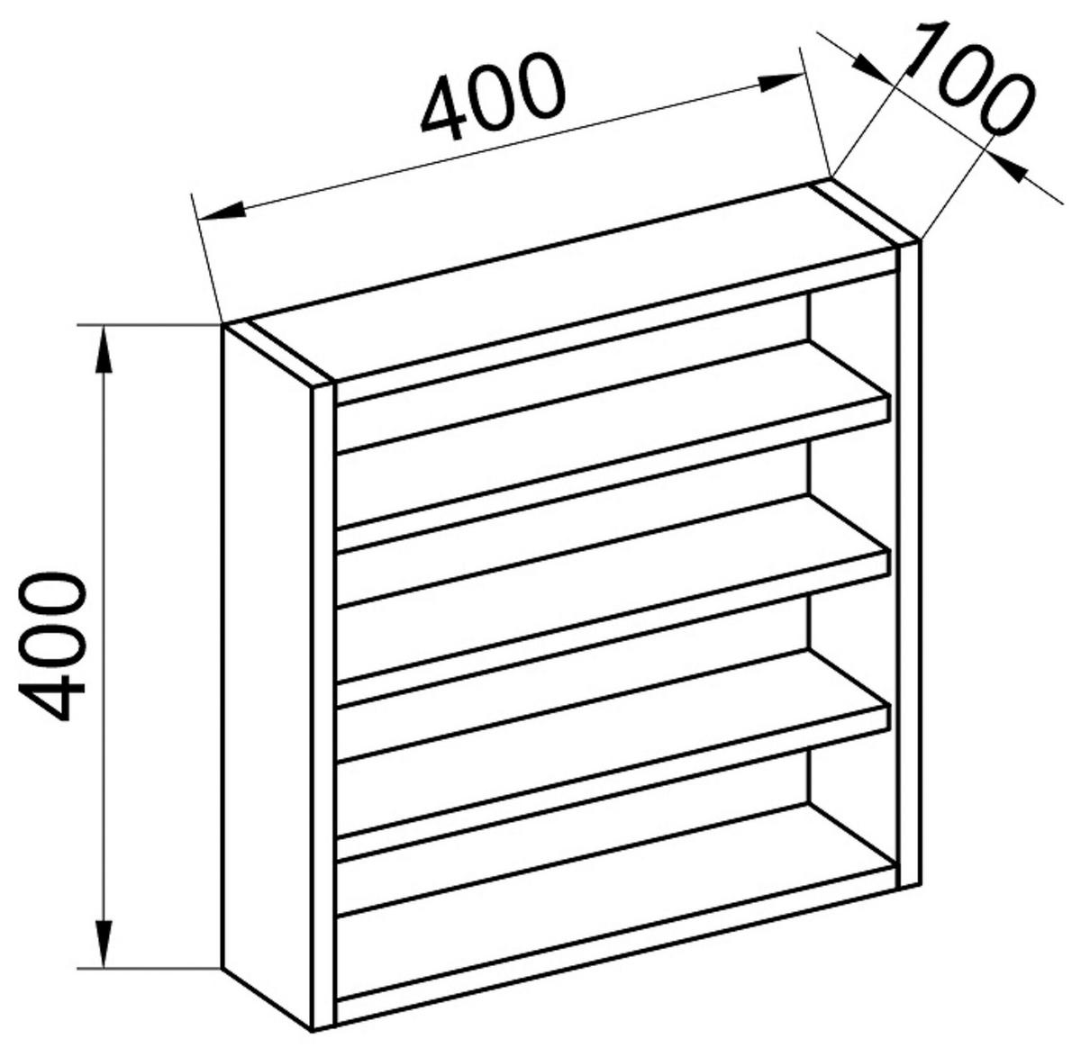 Küchenablage Esaldi Weiß, Honigeiche Dekor B:40cm - Honigeiche/Weiß, Basics, Holzwerkstoff (40/40/10cm) - MID.YOU