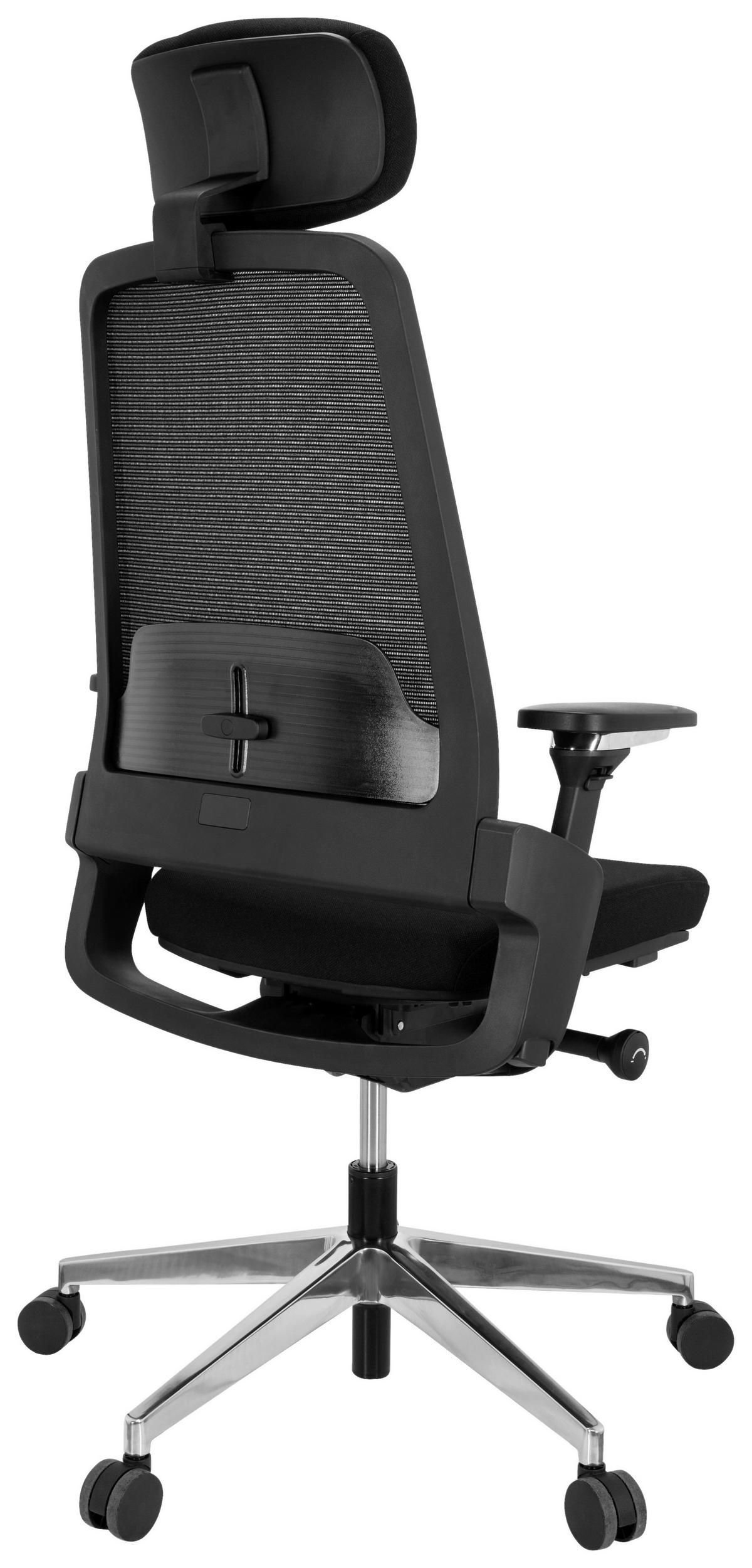 Drehstuhl Bracio Schwarz Mit Armlehnen Bis 120 Kg - Silberfarben/Schwarz, Basics, Kunststoff/Textil (62/120/58cm) - MID.YOU